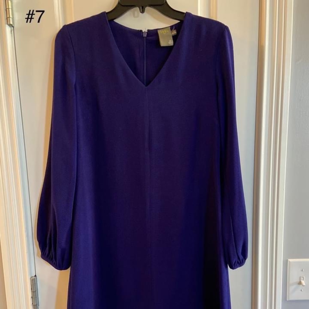 Taylor Deep Purple V-neck Dress